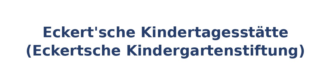 Eckert'sche Kindertagesstätte (Eckertsche Kindergartenstiftung) Logo