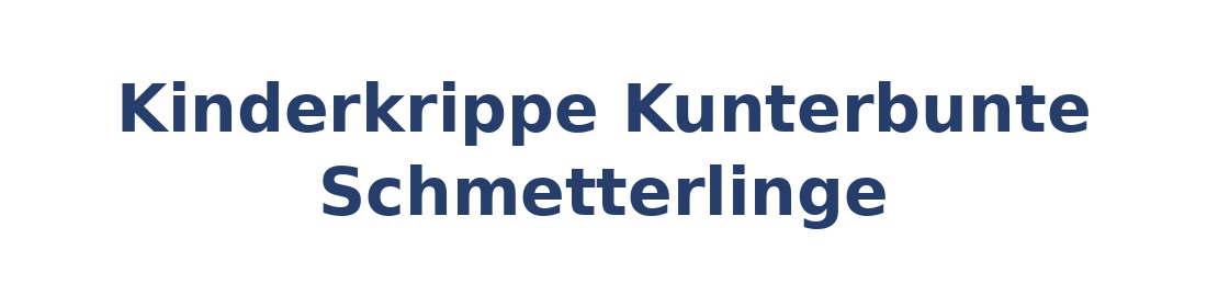Kinderkrippe Kunterbunte Schmetterlinge Logo